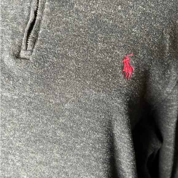 Polo Ralph Lauren Estate Rib Sweater in Marled Gray w/Partial Zipper Size Large - Picture 2 of 5